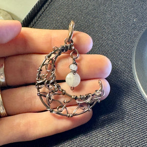 Copper Moon with Quartz and Moonstone