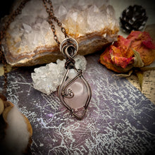 Rose Quartz and Moonstone in Copper
