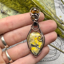 Bumblebee Jasper w/ Brown Topaz accent beads in copper