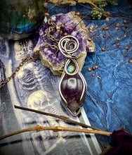 Amethyst and Labradorite in Copper