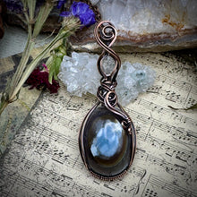 Owyhee Opal and Herkimer diamond in copper