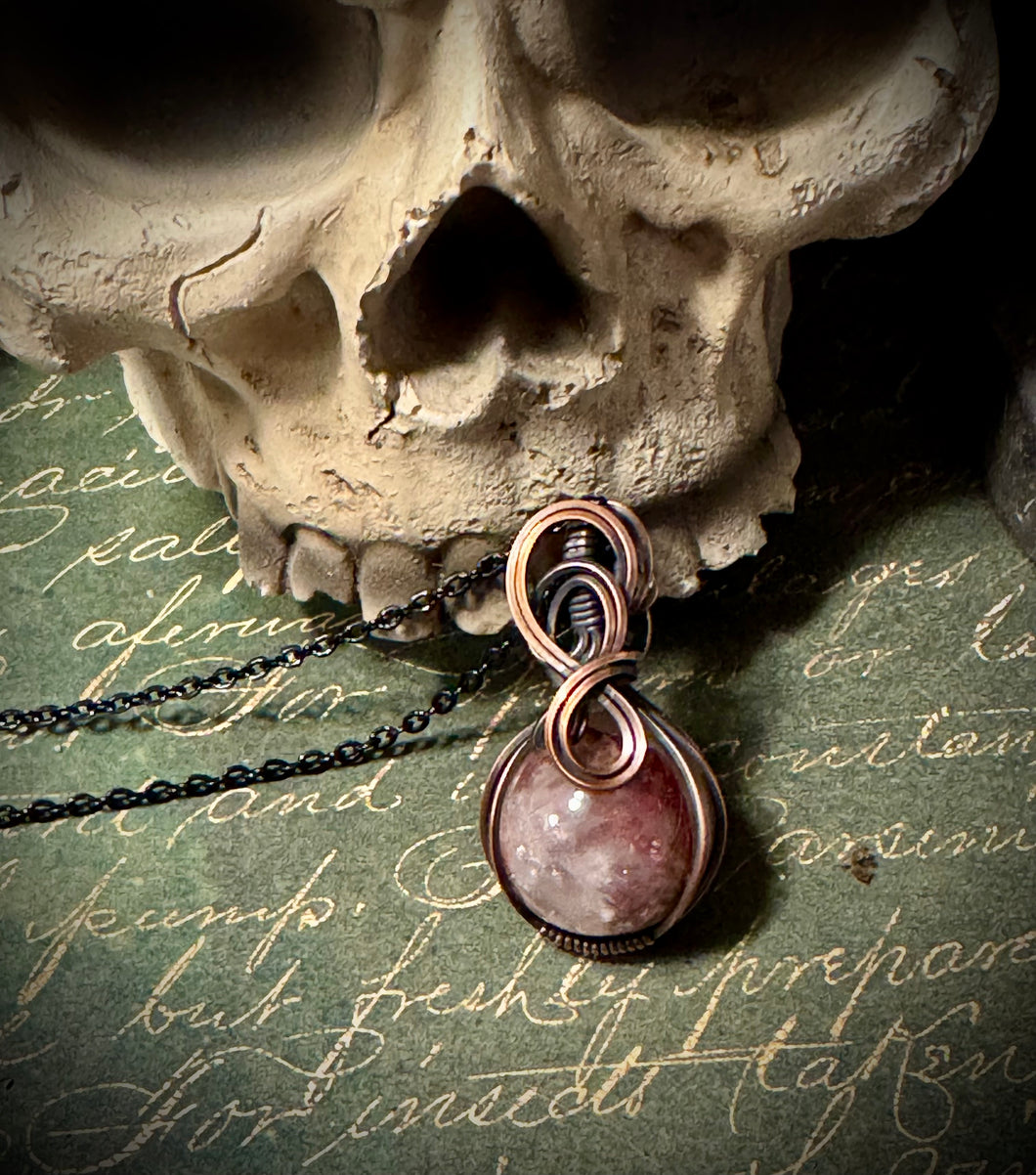 Hematoid Quartz Sphere in Copper