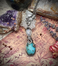 Turquoise and Moonstone in Sterling Silver