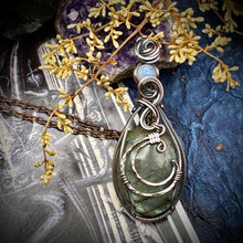 Labradorite and Moonstone w/ Copper moon