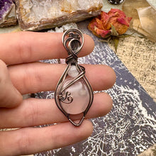 Rose Quartz and Moonstone in Copper