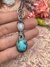 Turquoise and Moonstone in Sterling Silver