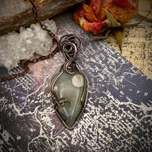 Green Chalcedony in Copper