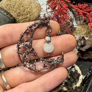 Copper Moon with Quartz and Moonstone