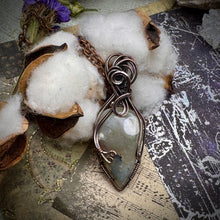 Green Chalcedony in Copper