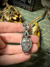 Labradorite Skull in Sterling Silver