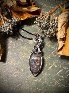 Labradorite Skull in Sterling Silver