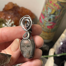 Labradorite Skull In Silver