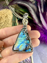 Blue Labradorite and Citrine in Sterling