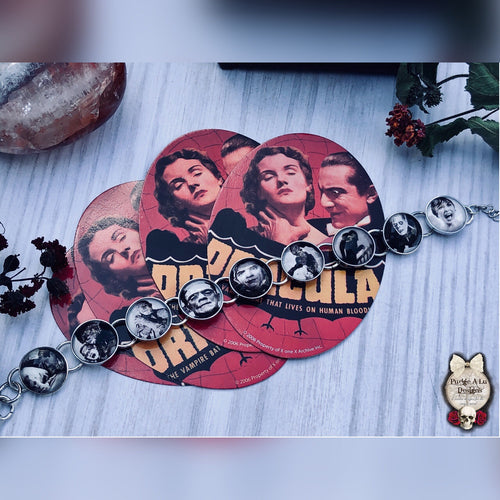 Classic black and white horror bracelet