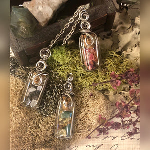 Witch Bottles in sterling or copper