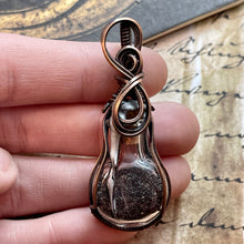 Obsidian Sand from Iceland in Copper