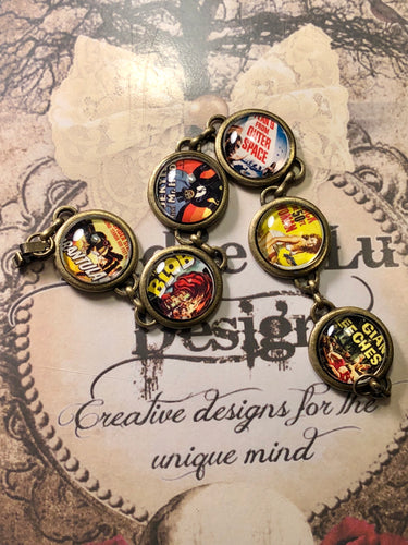 Retro horror poster bracelet